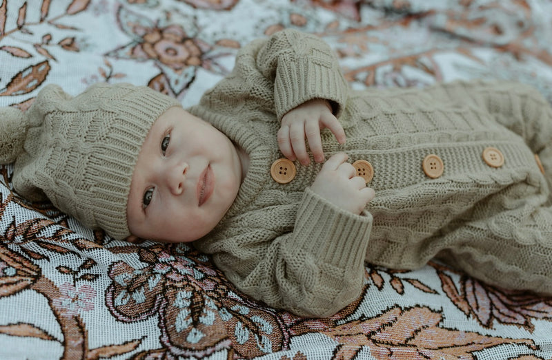 Knitted Onesie - Green.