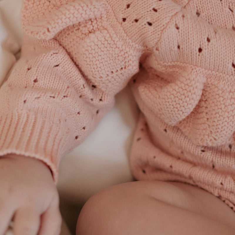 Knitted Ruffle Detail Romper.