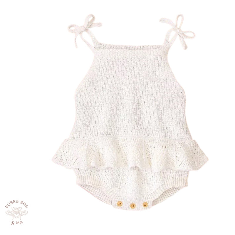 Knitted  Cotton Frill - Romper.
