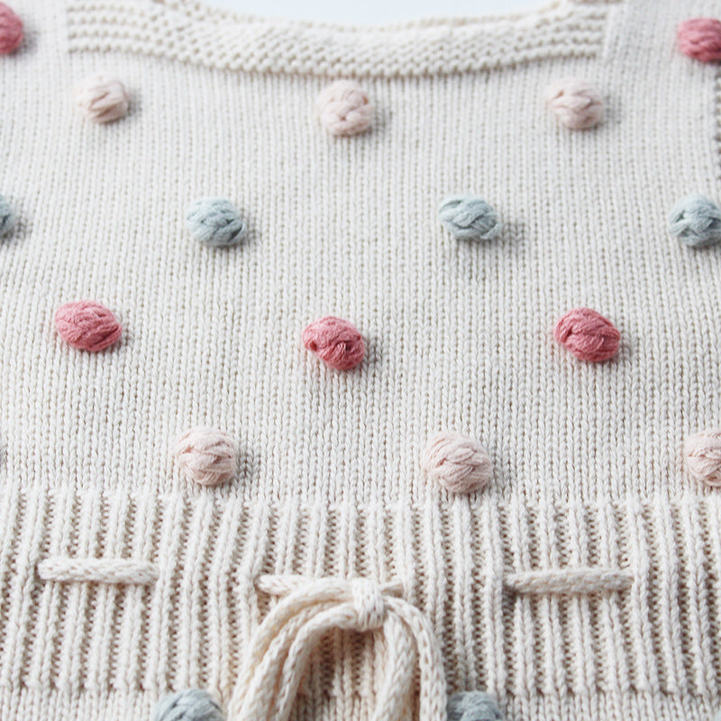 knitted Pastel Spot - Romper.